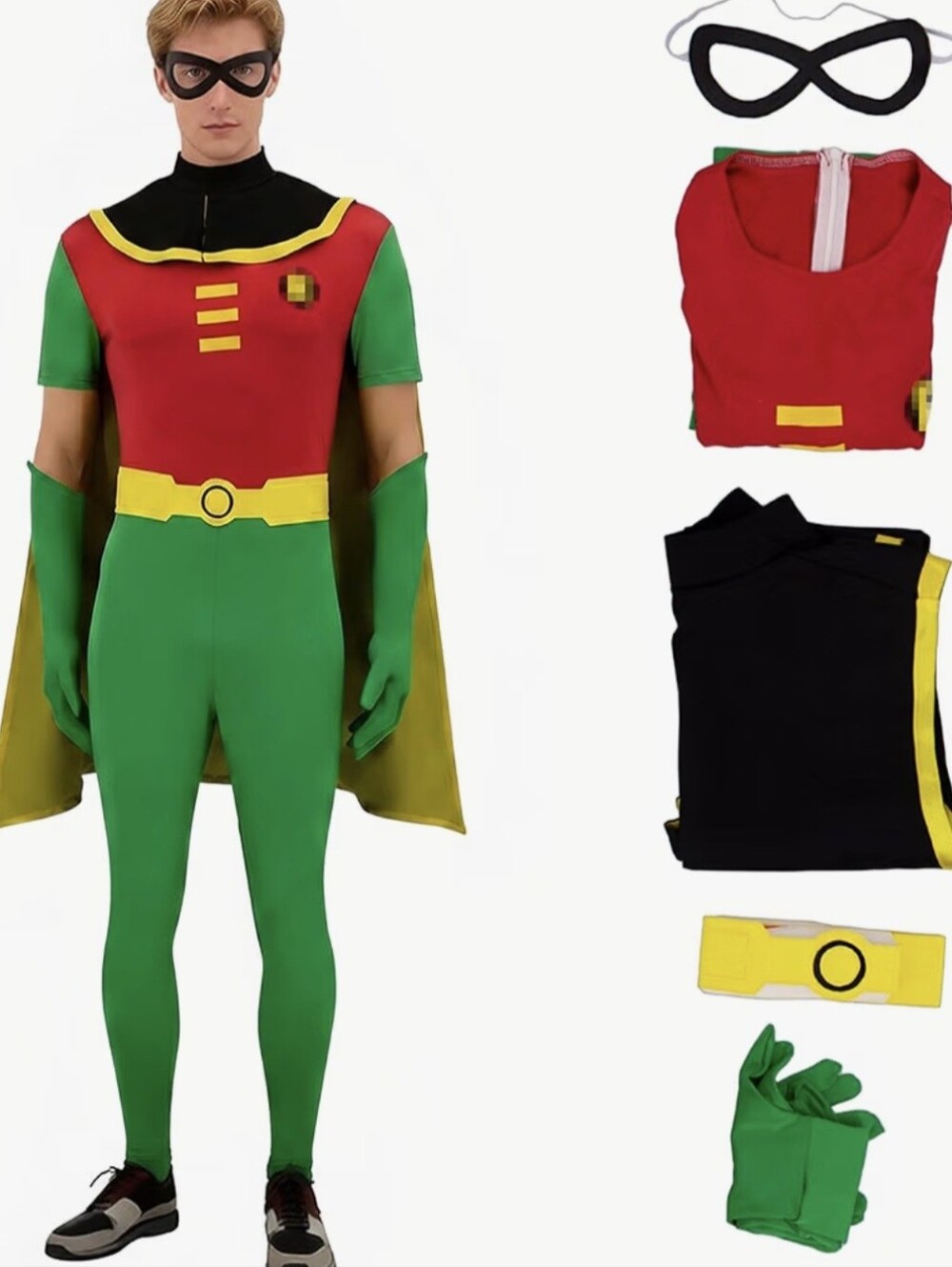 NIB Men's Robin Superhero Halloween Costume - Large